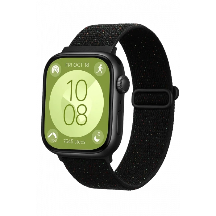 Hubrendy Bez Huawei Fit 4 Star Kordon - Benekli Siyah