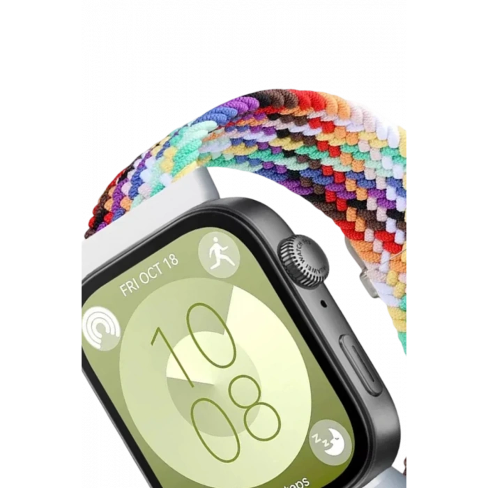 Hubrendy Bez Huawei Fit 4 Star Kordon - Gökkuşağı 2
