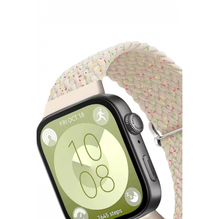 Hubrendy Bez Huawei Fit 4 Star Kordon - Gri-Turuncu