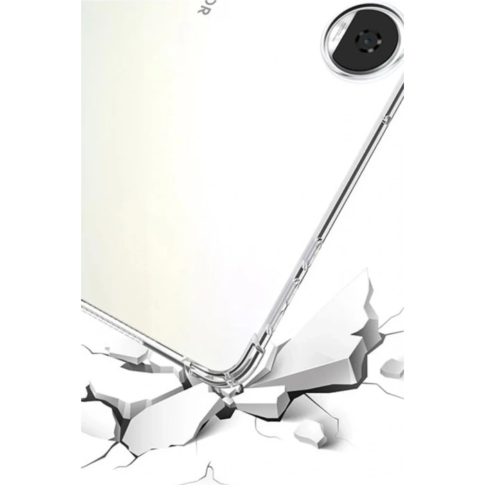 Hubrendy Bez Huawei Honor Pad 9 Kılıf Anti Shock Tablet Silikon - Şeffaf
