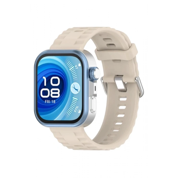 Hubrendy Bez Huawei Watch Fit 3 Klasik Kordon - Krem