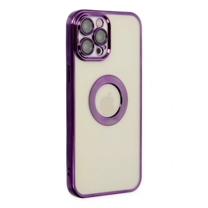 Hubrendy Bez Apple iPhone 12 Pro Kılıf Slot Silikon - Mor