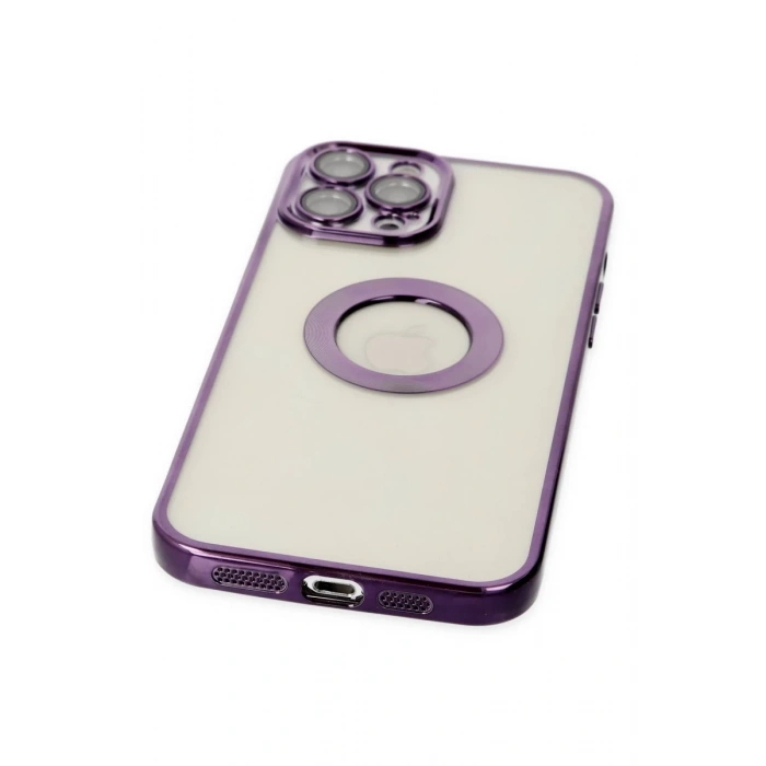Hubrendy Bez Apple iPhone 12 Pro Kılıf Slot Silikon - Mor