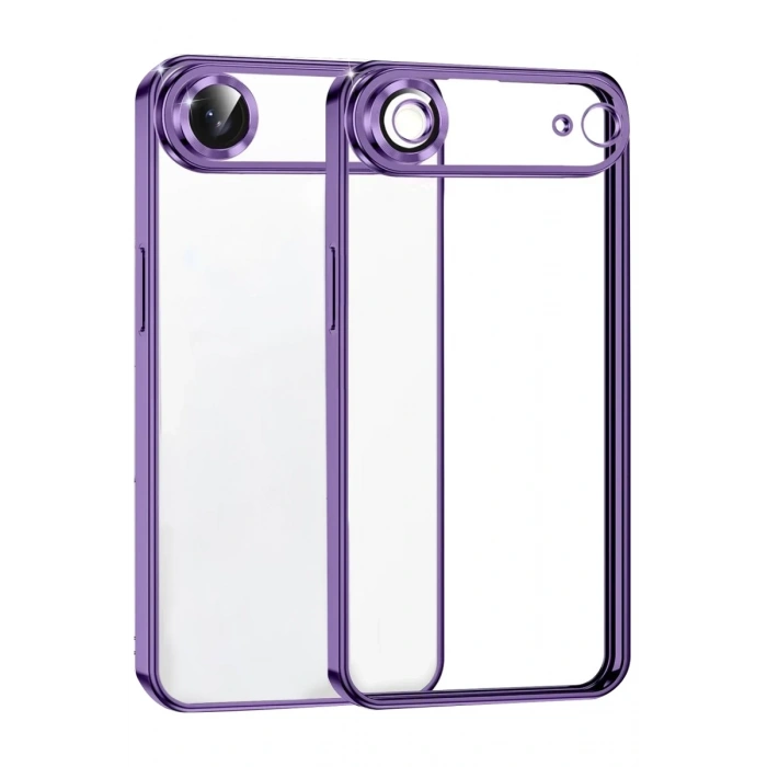 Hubrendy Bez Apple iPhone 17 Air Lensli Silikon - Mor