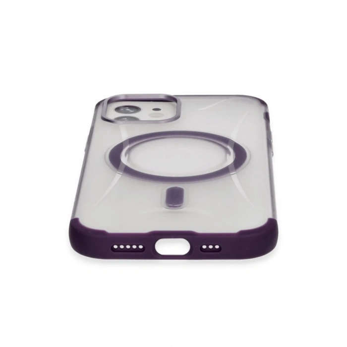 Hubrendy Bez Joko Apple iPhone 11 Hilton Magsafe Kapak - Derin Mor