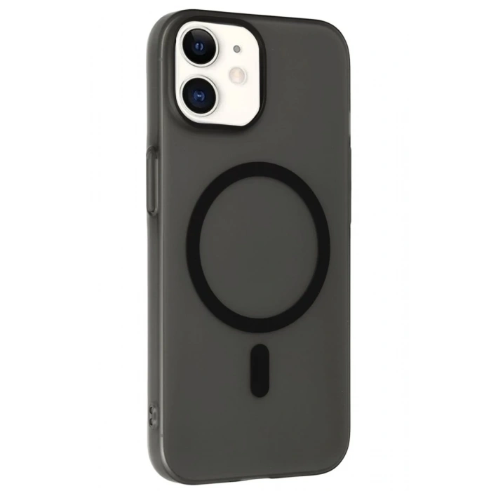 Hubrendy Bez Joko Apple iPhone 12 Tuna PC Slim Magsafe Kapak - Siyah