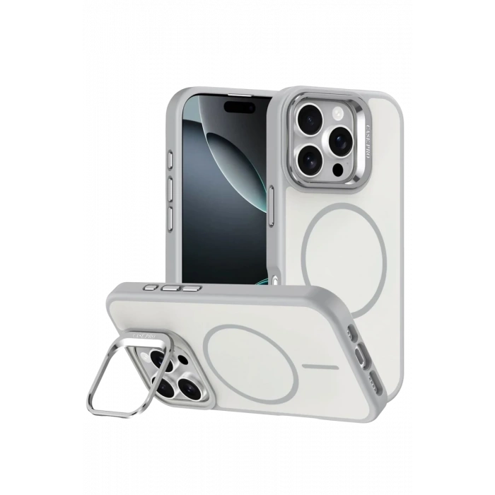 Hubrendy Bez Joko Apple iPhone 16 Pro Max Flexa Magsafe Kapak - Beyaz