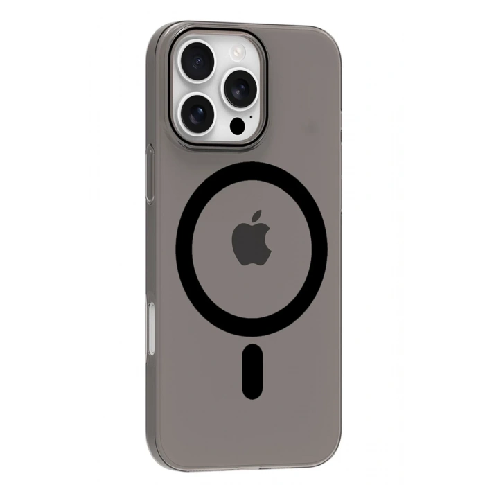 Hubrendy Bez Joko Apple iPhone 16 Pro Max PC Blank Magsafe Kapak - Siyah