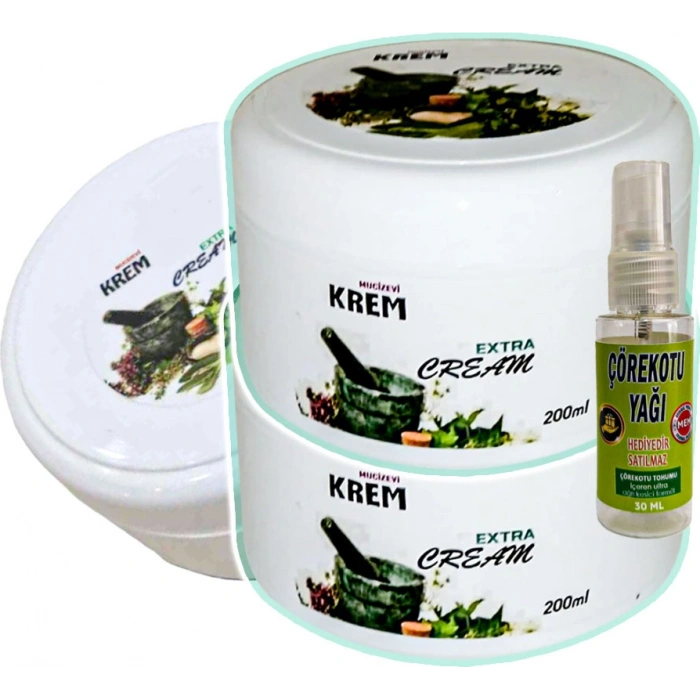 Hubrendy Bez Mucizevi Krem 3 Adet 125 ml + Çörek Otu Yağı Yağı 30 ml