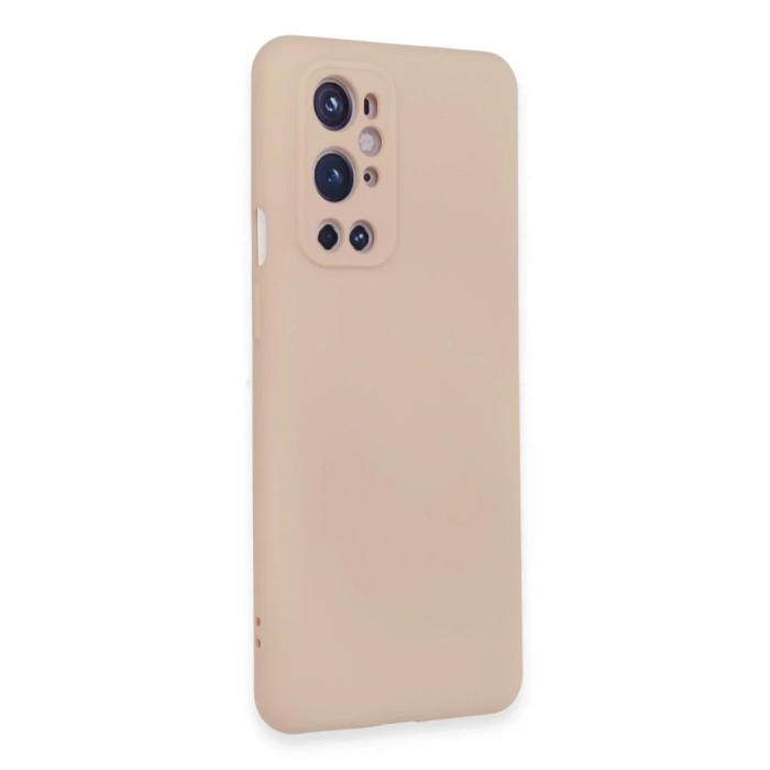 Hubrendy Bez One Plus 9 Pro Kılıf Nano içi Kadife Silikon - Pudra