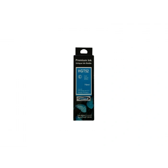 Hubrendy Bez perFIX Hp GT52C Mavi Moh54A Şişeli Mürekkep  70ml