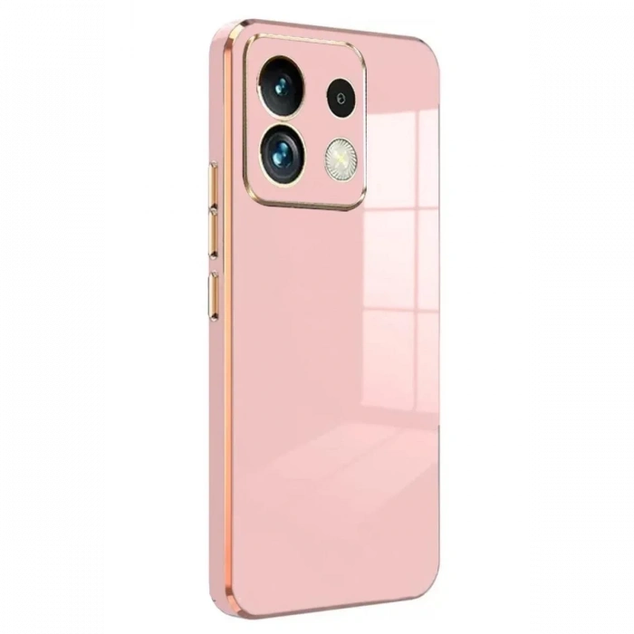 Hubrendy Bez Xiaomi Poco M6 Pro 4G Kılıf Volet Silikon - Pembe