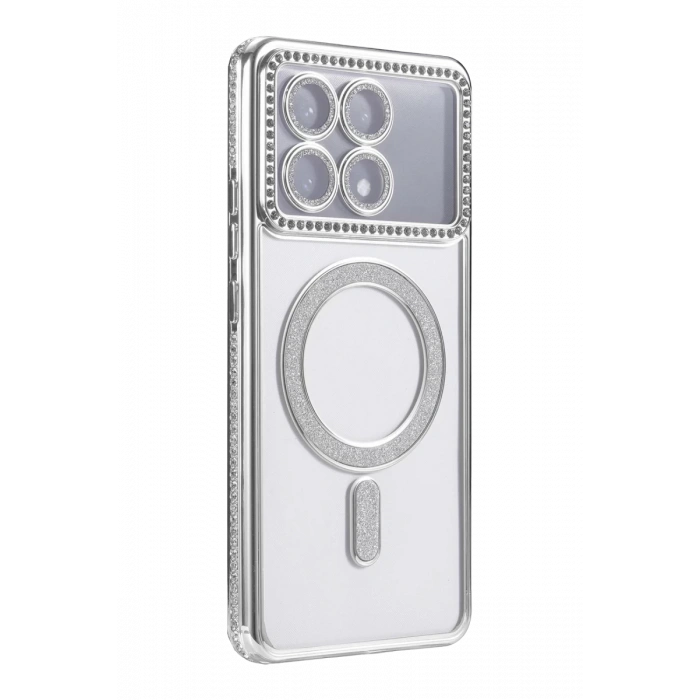 Hubrendy Bez Xiaomi Poco X6 Pro Joke Simli Magneticsafe Kılıf - Gümüş