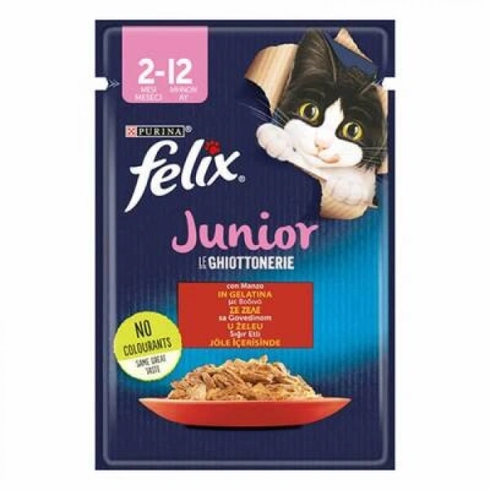 Hubrendy Bez Pouch Junior Sığır Etli Yavru Kedi Konservesi 85 Gr