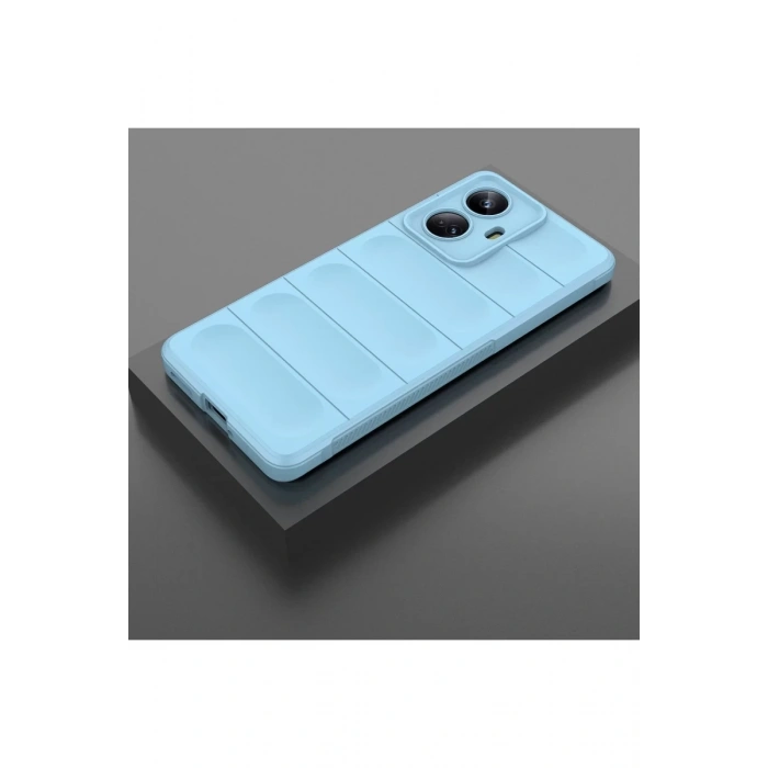 Hubrendy Bez Realme 10 Pro 5G Kılıf Optimum Silikon - Sky Blue