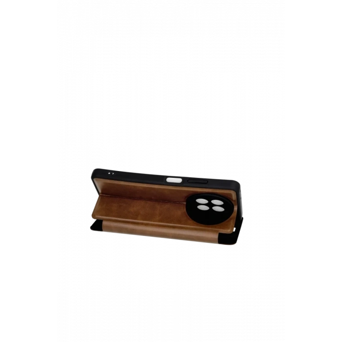 Hubrendy Bez Realme 12 5G Kılıf Flip Cover - Taba