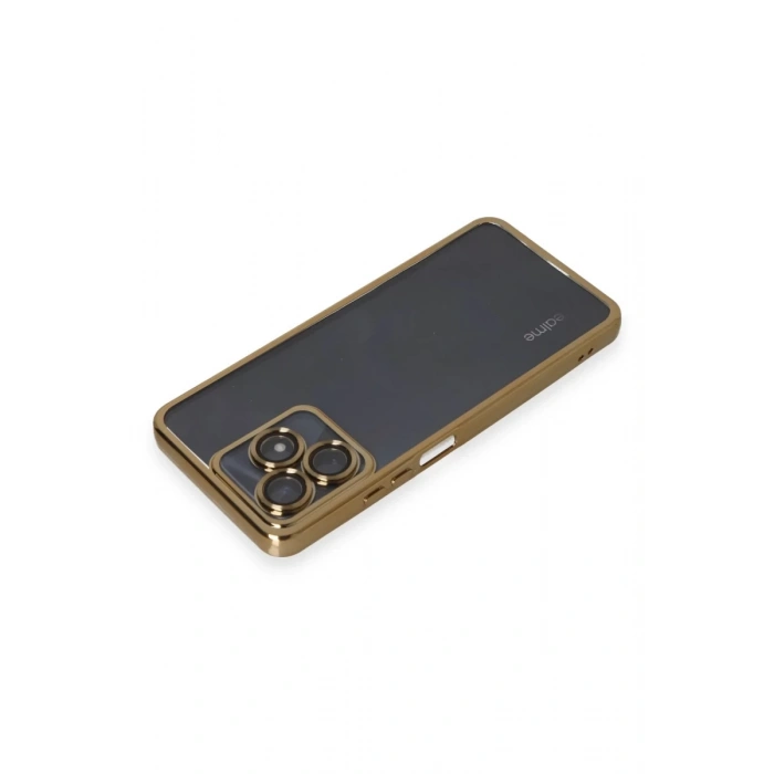 Hubrendy Bez Realme C53 Kılıf Lensli Silikon - Gold