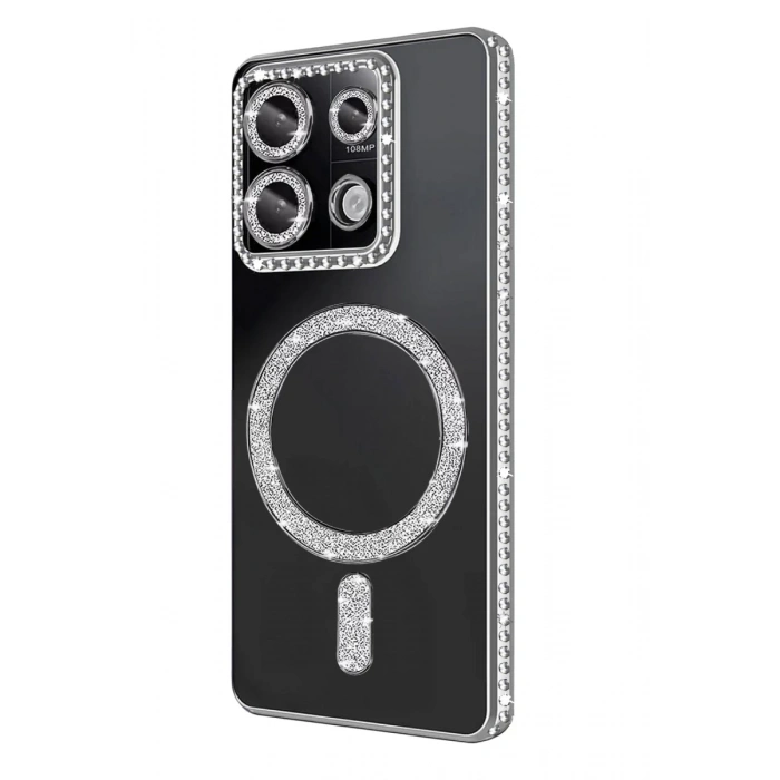 Hubrendy Bez Xiaomi Redmi 13C Joke Simli Magneticsafe Kılıf - Gümüş