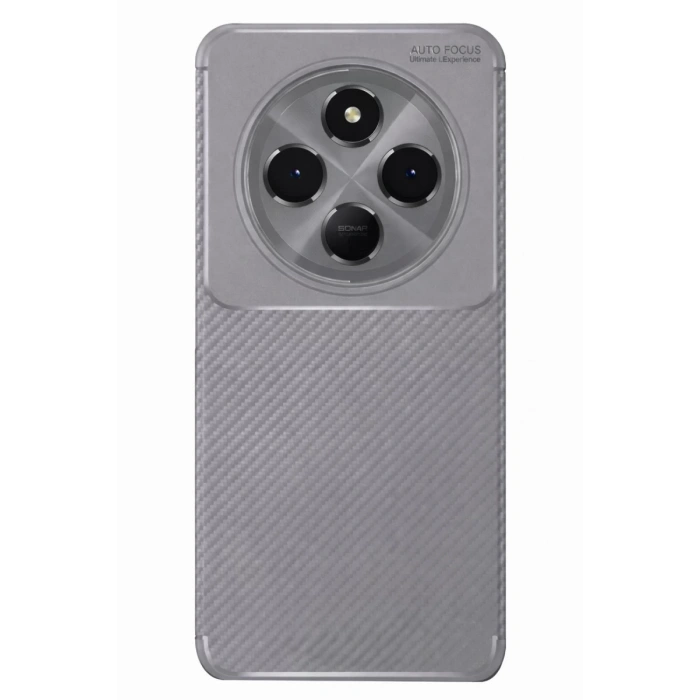 Hubrendy Bez Xiaomi Redmi 14C Kılıf Auto Focus Karbon Kapak - Gri