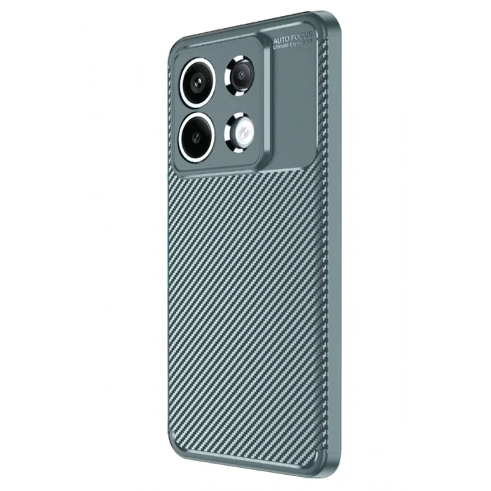 Hubrendy Bez Xiaomi Redmi Note 13 Pro 4G Kılıf Auto Focus Karbon Kapak - Gri