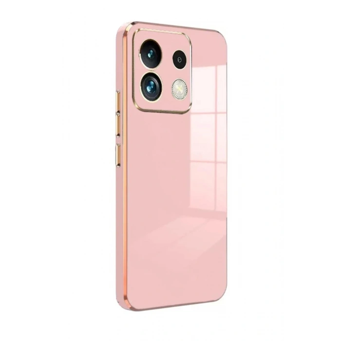 Hubrendy Bez Xiaomi Redmi Note 13 Pro 5G Kılıf Volet Silikon - Pembe