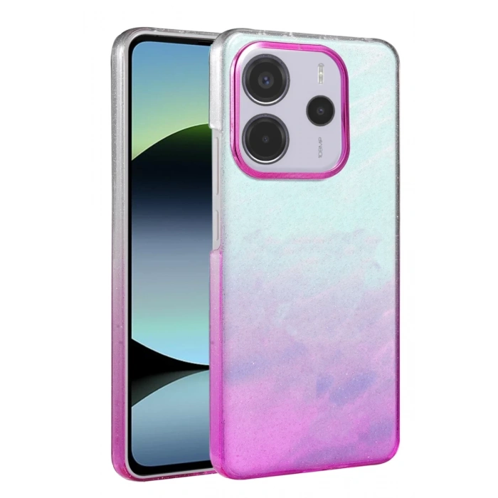 Hubrendy Bez Xiaomi Redmi Note 14 4G Glossy Kapak - Mor