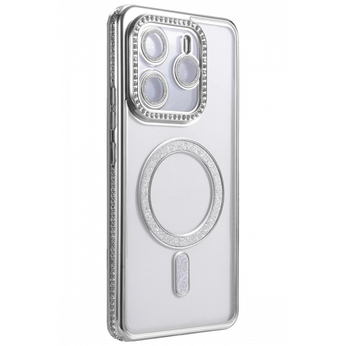 Hubrendy Bez Xiaomi Redmi Note 14 4G Joke Simli Magneticsafe Kılıf - Gümüş