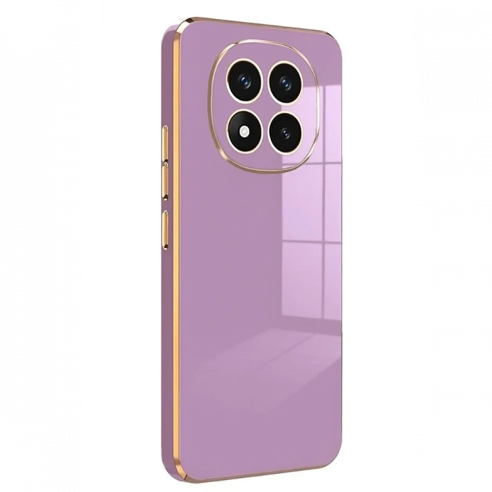 Hubrendy Bez Xiaomi Redmi Note 14 Pro 4G Kılıf Volet Silikon - Mor