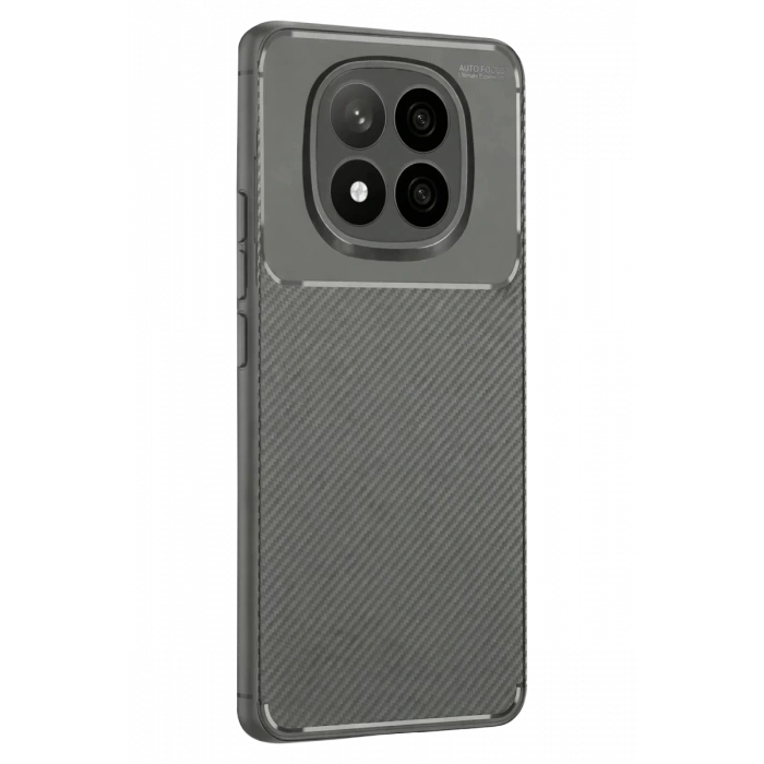 Hubrendy Bez Xiaomi Redmi Note 14 Pro Plus Kılıf Auto Focus Karbon Kapak - Gri