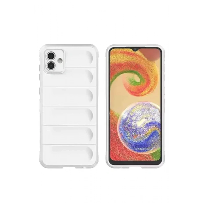 Hubrendy Bez Samsung Galaxy A05 Kılıf Optimum Silikon - Krem