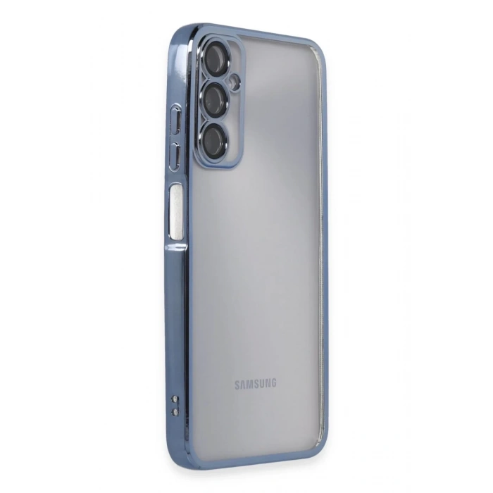 Hubrendy Bez Samsung Galaxy A05S Kılıf Lensli Silikon - Açık Mavi