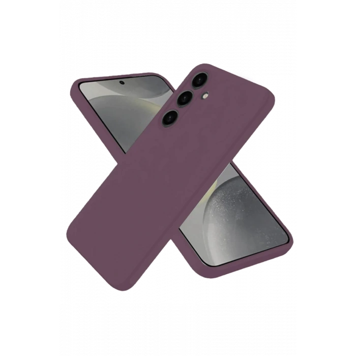 Hubrendy Bez Samsung Galaxy A06 Kılıf First Silikon - Mürdüm