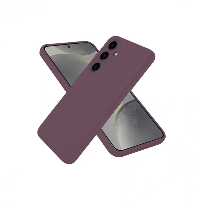 Hubrendy Bez Samsung Galaxy A06 Kılıf First Silikon - Mürdüm