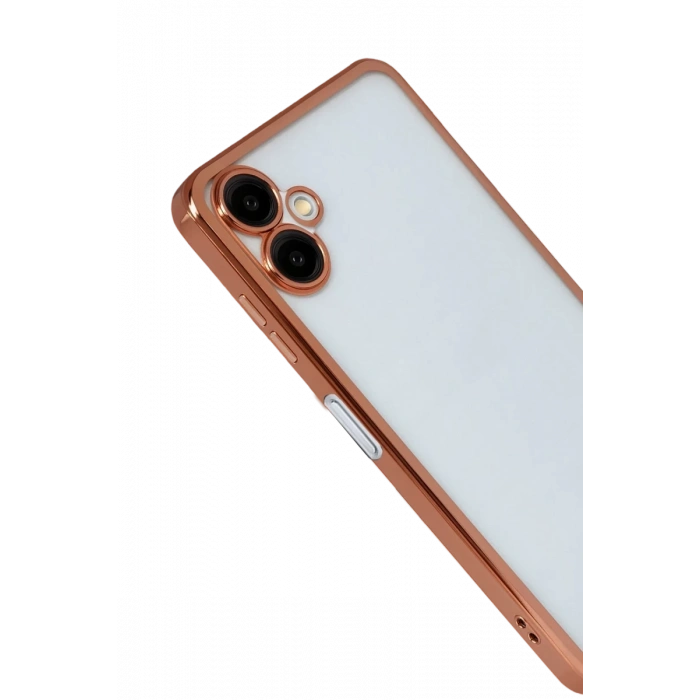 Hubrendy Bez Samsung Galaxy A07 4G Lensli Silikon - Çöl Titanyum