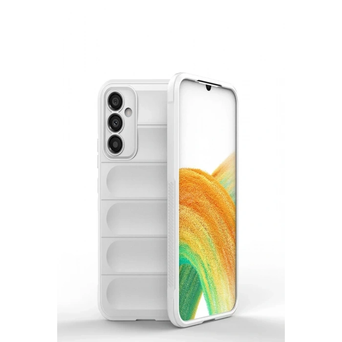 Hubrendy Bez Samsung Galaxy A15 4G Kılıf Optimum Silikon - Krem