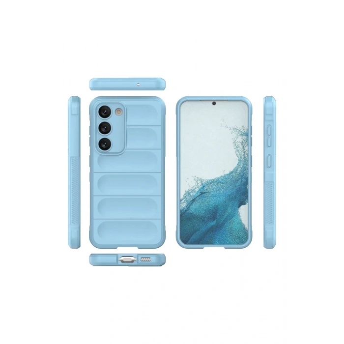 Hubrendy Bez Samsung Galaxy S23 Plus Kılıf Optimum Silikon - Sky Blue
