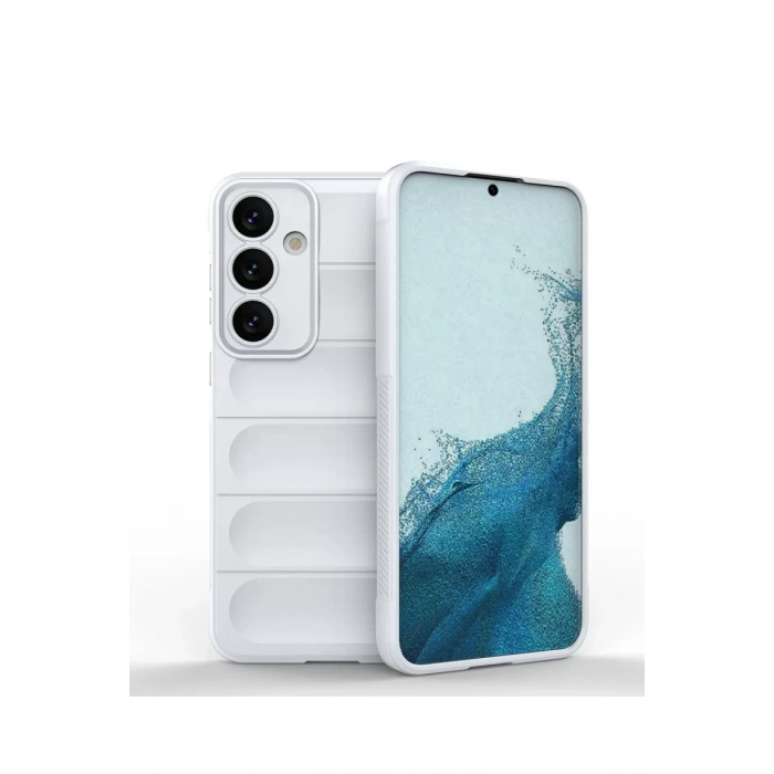 Hubrendy Bez Samsung Galaxy S24 Kılıf Optimum Silikon - Krem