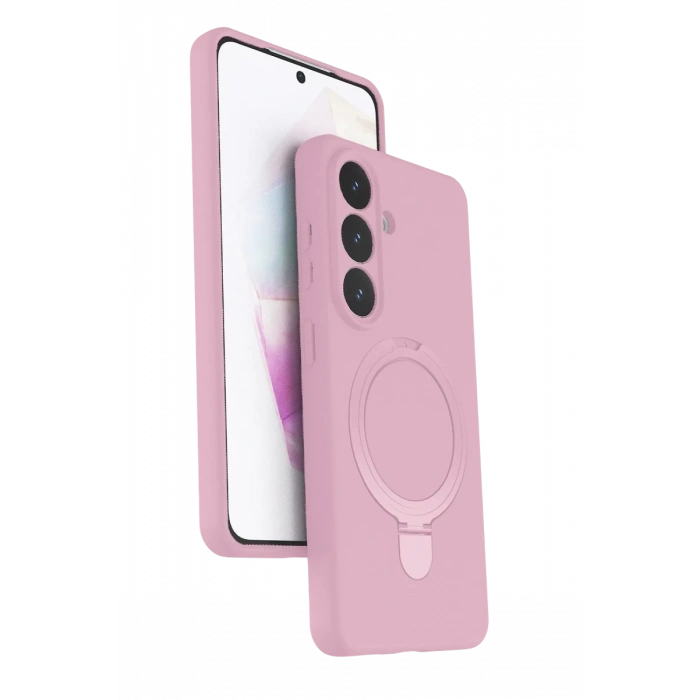 Hubrendy Bez Samsung Galaxy S26 Plus Regal Magsafe Standlı Kapak - Açık Pembe