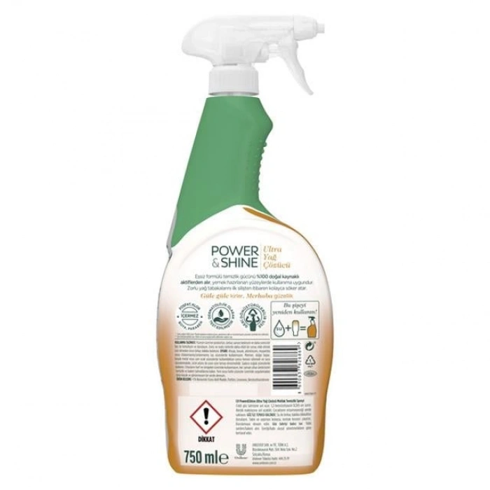Hubrendy Bez Sprey 750 ML Power & Shine Mutfak 1 Adet