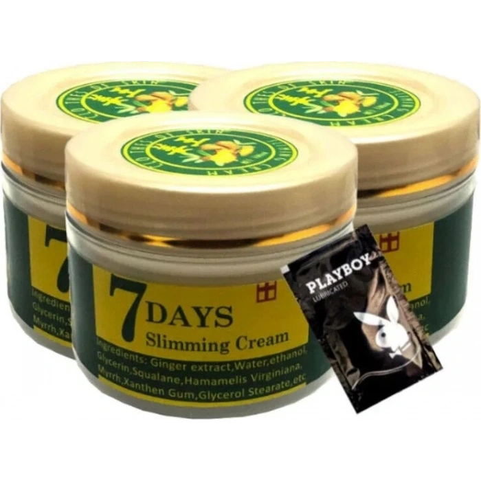 Hubrendy Bez Süper 7 Days 3X100 ml Ginger Miracle Slimming Cream +1 Ad Jel ile