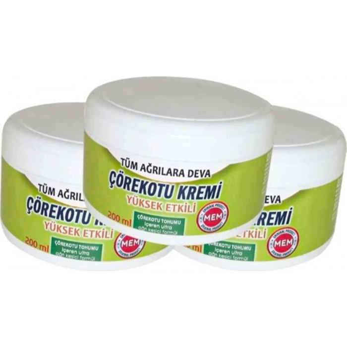 Hubrendy Bez Süper Corex Çörek Otu Kremi Green Box 3 Adet Birden 200 ml