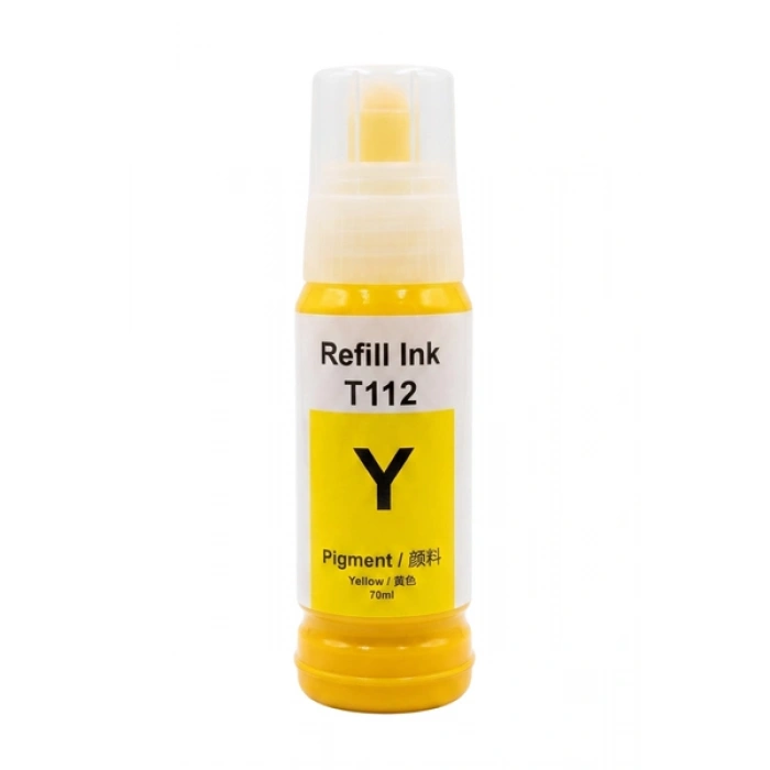 Hubrendy Bez T112Y  **Kutusuz**  Sarı Şişeli Mürekkep (70 ml )