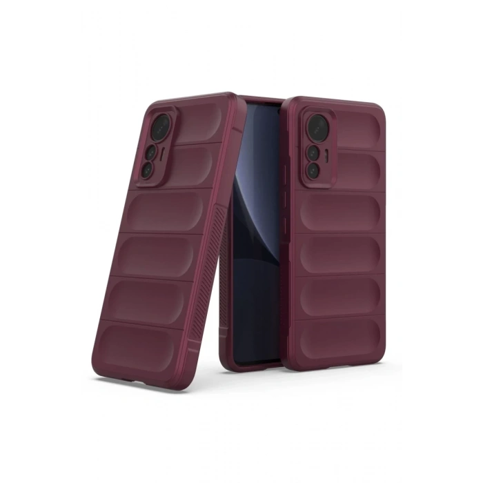 Hubrendy Bez Xiaomi Mi 12 Lite Kılıf Optimum Silikon - Bordo