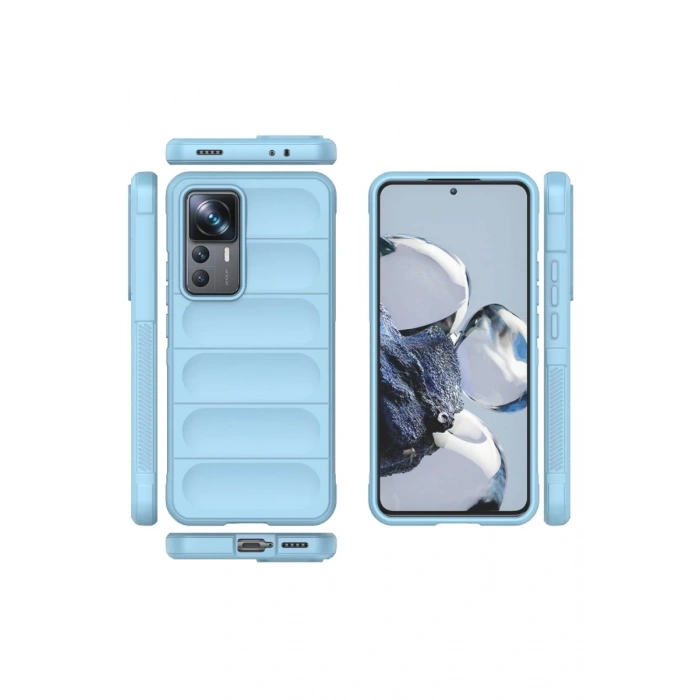 Hubrendy Bez Xiaomi Mi 12T Pro Kılıf Optimum Silikon - Sky Blue