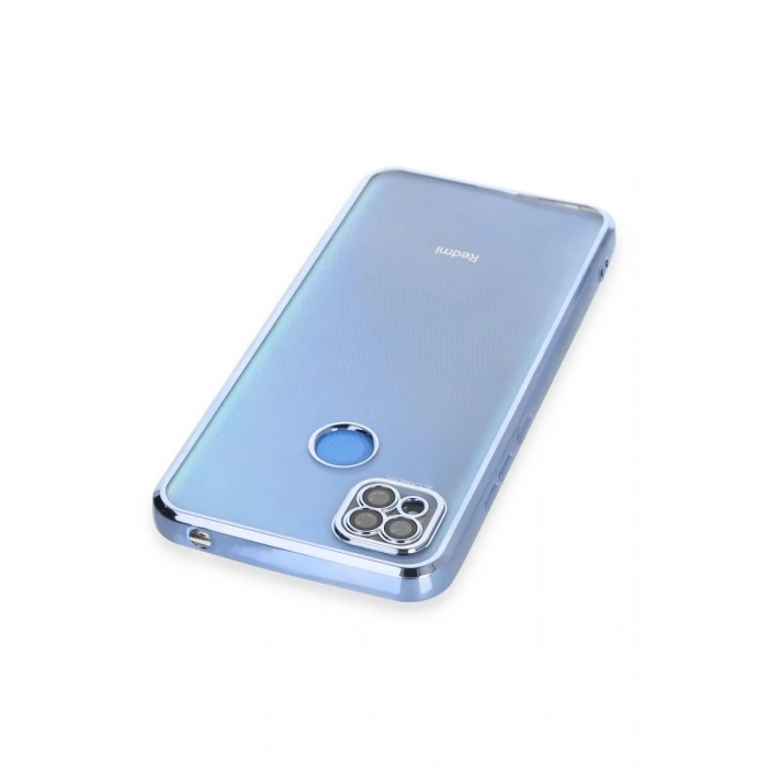 Hubrendy Bez Xiaomi Redmi 9C Kılıf Lensli Silikon - Açık Mavi