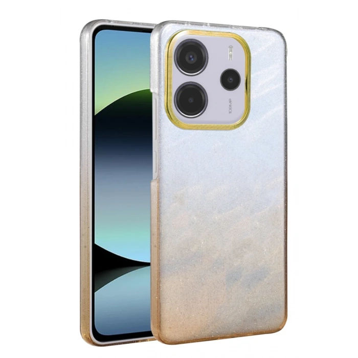 Hubrendy Bez Xiaomi Redmi Note 14 4G Glossy Kapak - Çöl Titanyum