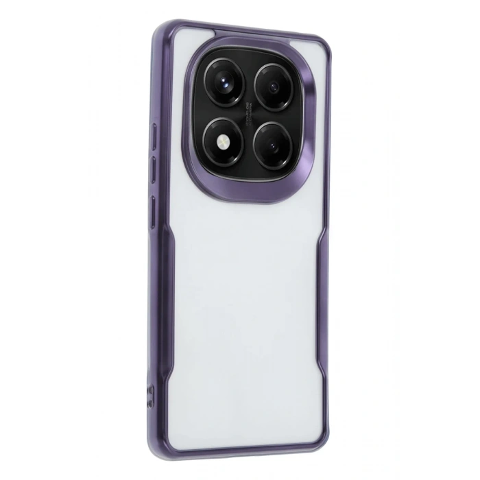 Hubrendy Bez Xiaomi Redmi Note 14 Pro Plus Kılıf Boyi Silikon Kapak - Derin Mor