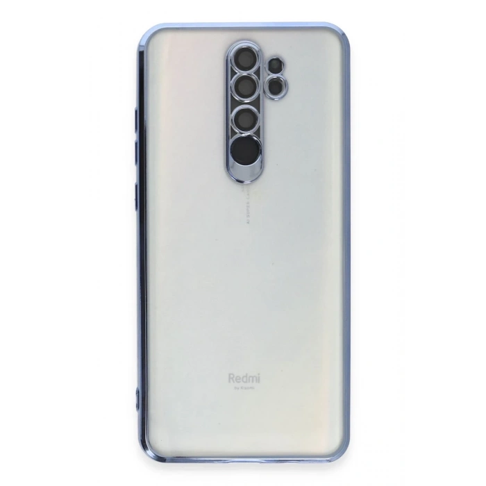 Hubrendy Bez Xiaomi Redmi Note 8 Pro Kılıf Lensli Silikon - Açık Mavi