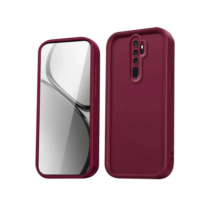 Hubrendy Bez Xiaomi Redmi Note 8 Pro Kılıf Viera Silikon - Bordo