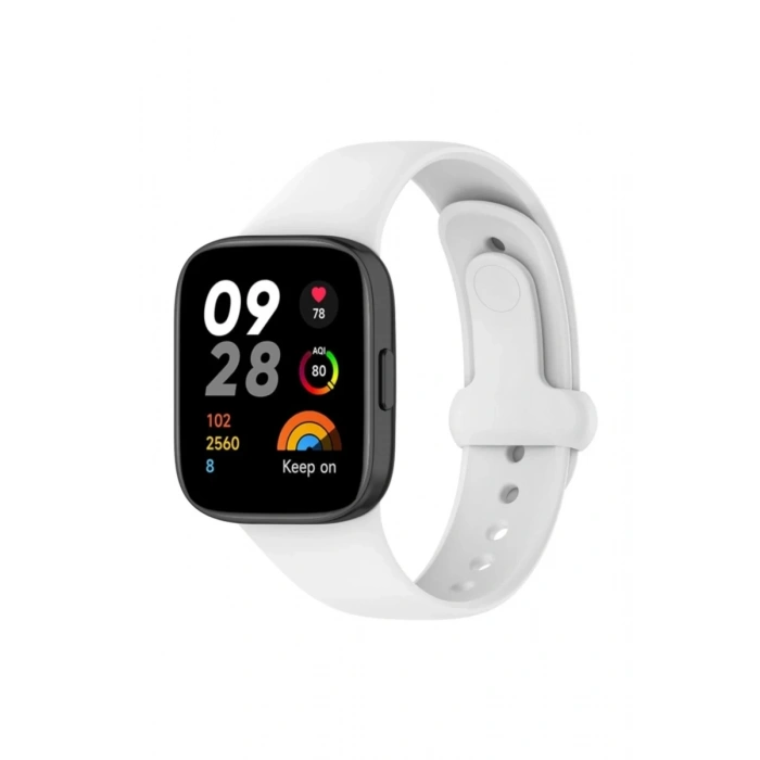 Hubrendy Bez Xiaomi Redmi Watch 3 Origin Silikon Kordon - Beyaz